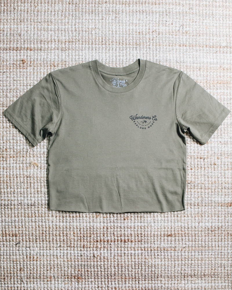 Explore More Crop - Army Green