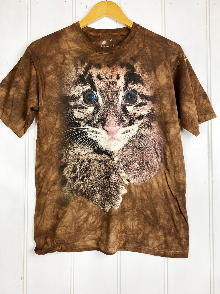 Preloved Animals - Smithsonian Cat Brown Tee - Small