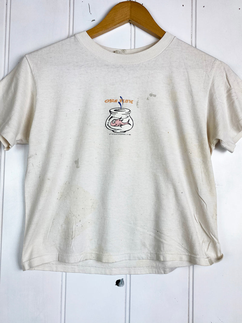 Vintage Animals - One Fish White Tee - 4XSmall