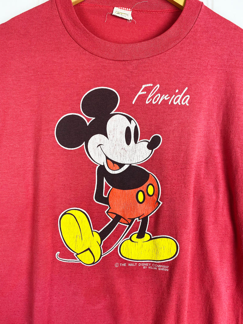 Vintage Pop Culture - Florida Mickey Red Tee - Medium