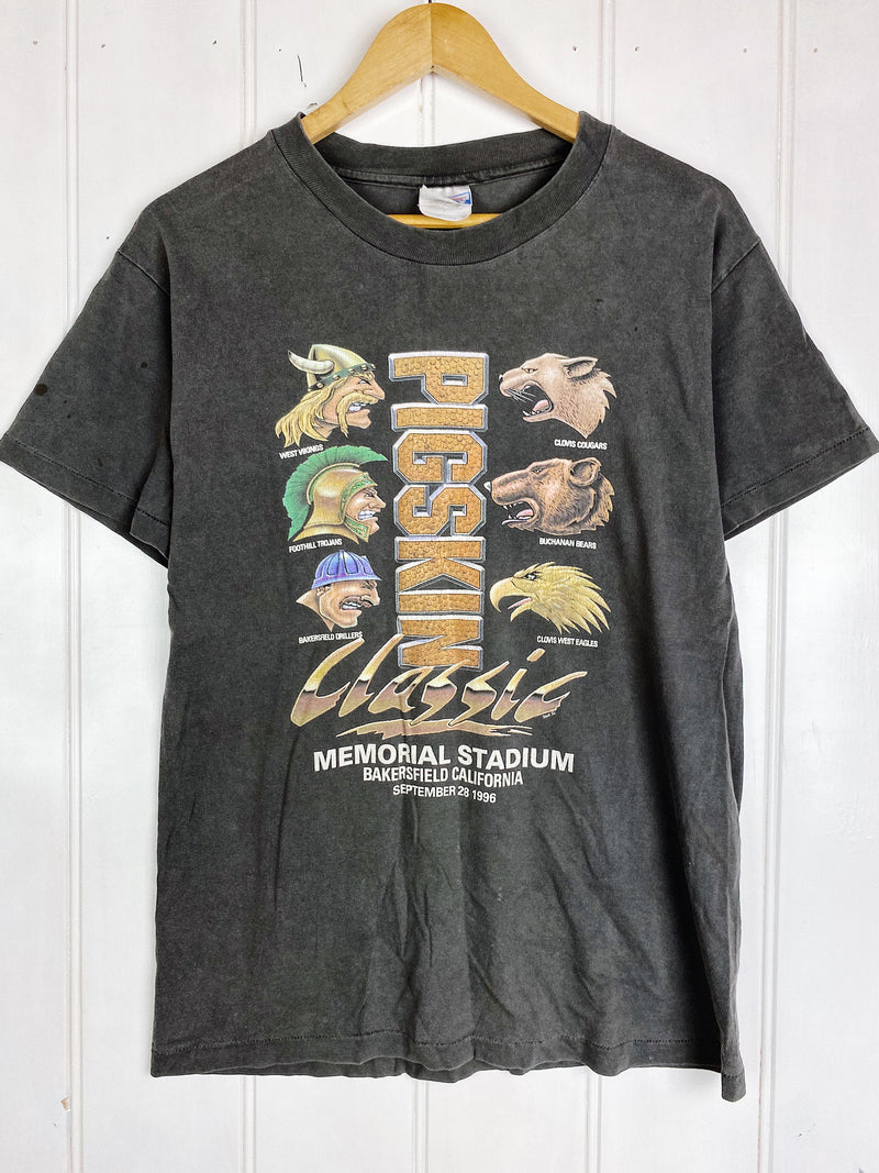 Vintage Sports - Pigskin Classic Faded Black Tee - Medium