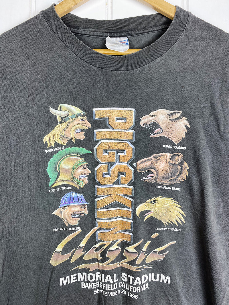 Vintage Sports - Pigskin Classic Faded Black Tee - Medium
