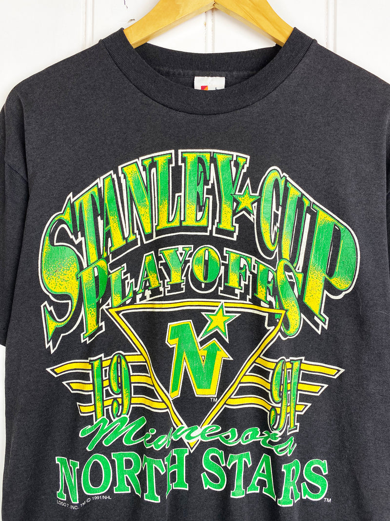 Vintage 1991 NHL Stanley Cup Finals Pittsburgh Penguins Minnesota North  Stars T-shirt