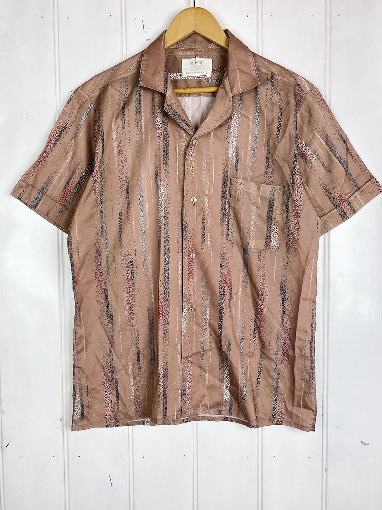 Vintage Party Shirt - Squire Brown Shirt - Medium