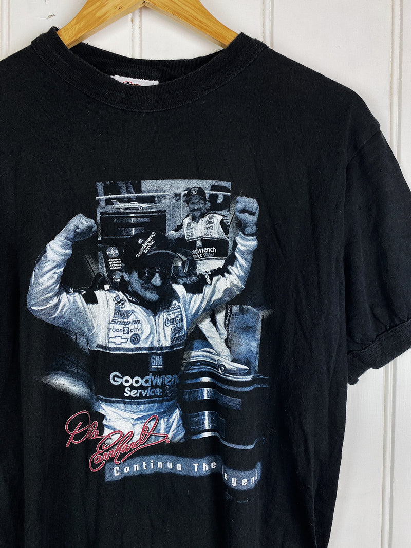 Vintage Nascar - Continue The Legend Black Ringer Tee - Medium