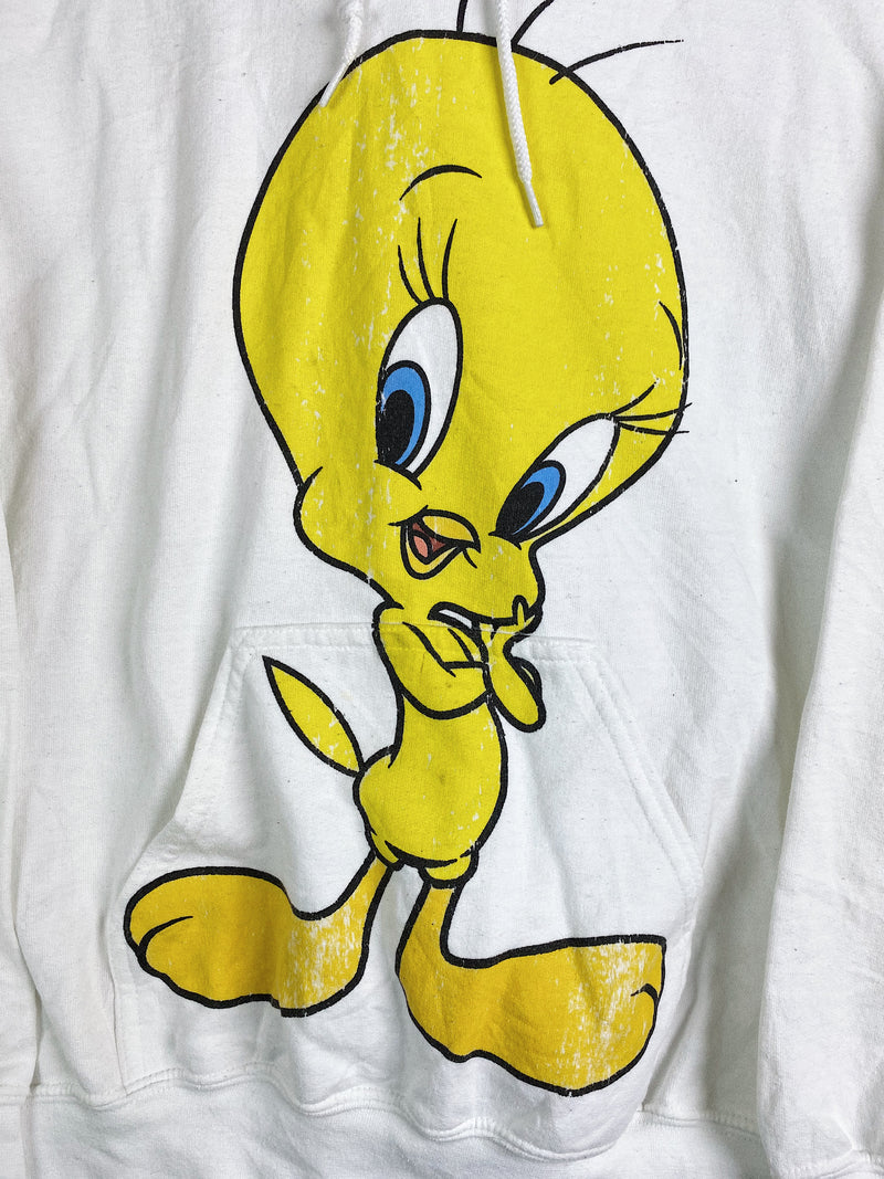Preloved Cartoon - Tweety White Sweatshirt - Small