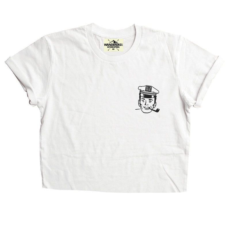 Salty Sea Dogs Crop - White