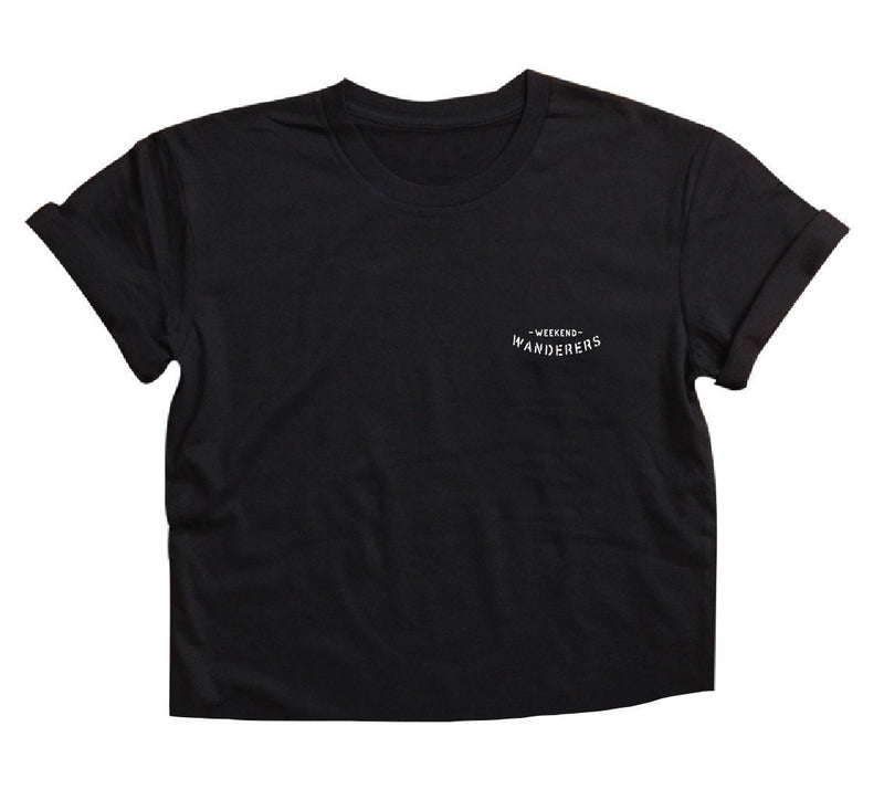 Weekend Wanderers Crop - Black