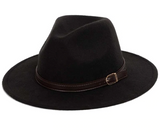Felt Hat with 1cm Band - Black