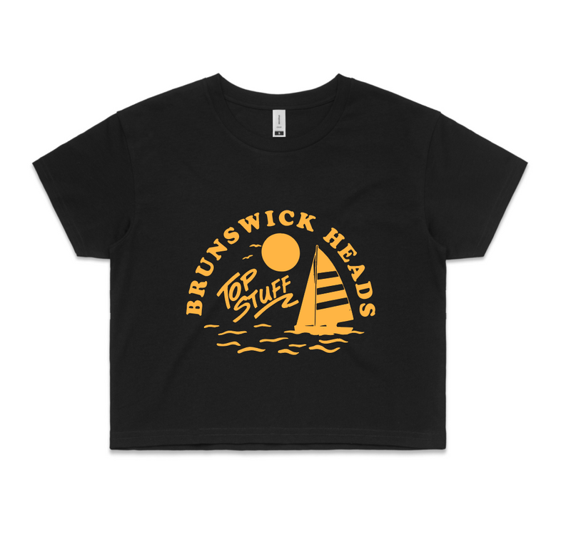 Top Stuff Brunswick Heads Ladies Crop Tee