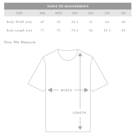 Top Stuff Brunswick Heads Indigo / Yellow Mens Tee