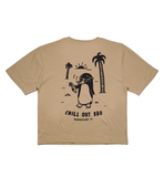 Chill Out Penguin Crop - Tan