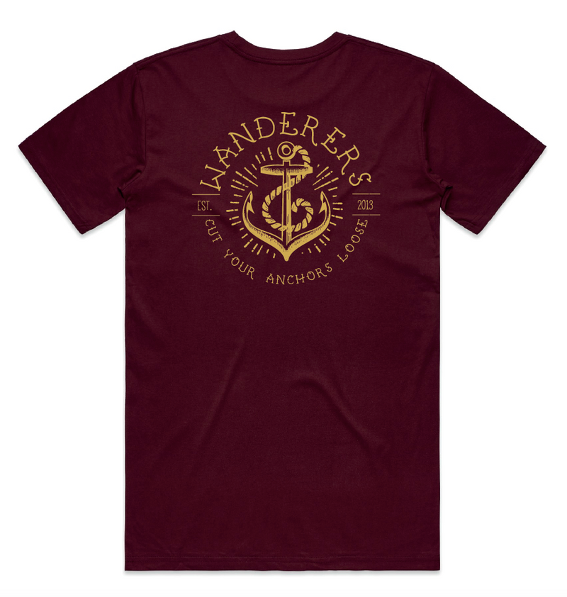 Anchors Tee - Burgundy