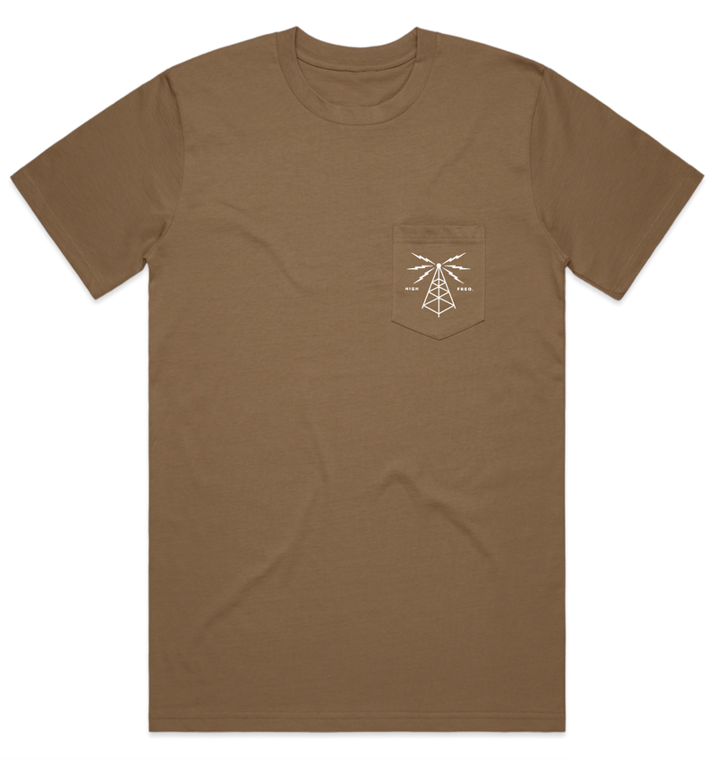 Airwaves Pocket T-Shirt - Coffee