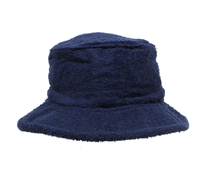 Terry Towelling Bucket Hat - Navy