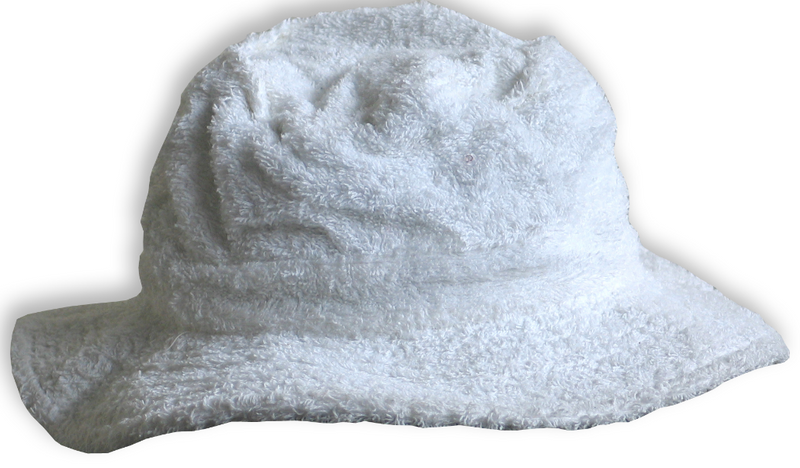 Terry Towelling Bucket Hat - White