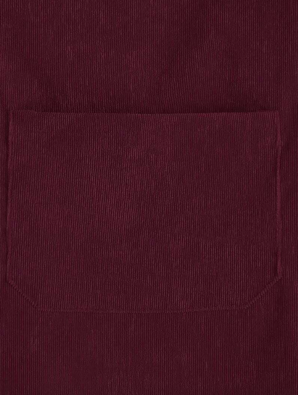 Corduroy Pinafore Dress - Burgundy