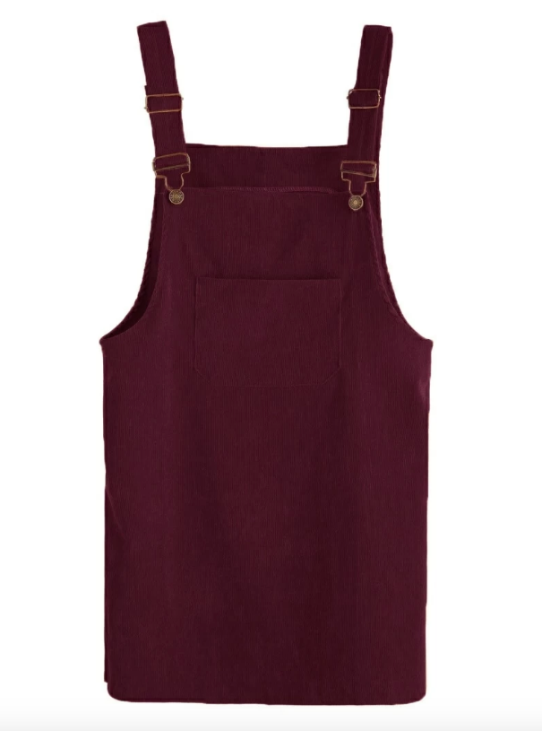 Burgundy pinafore store