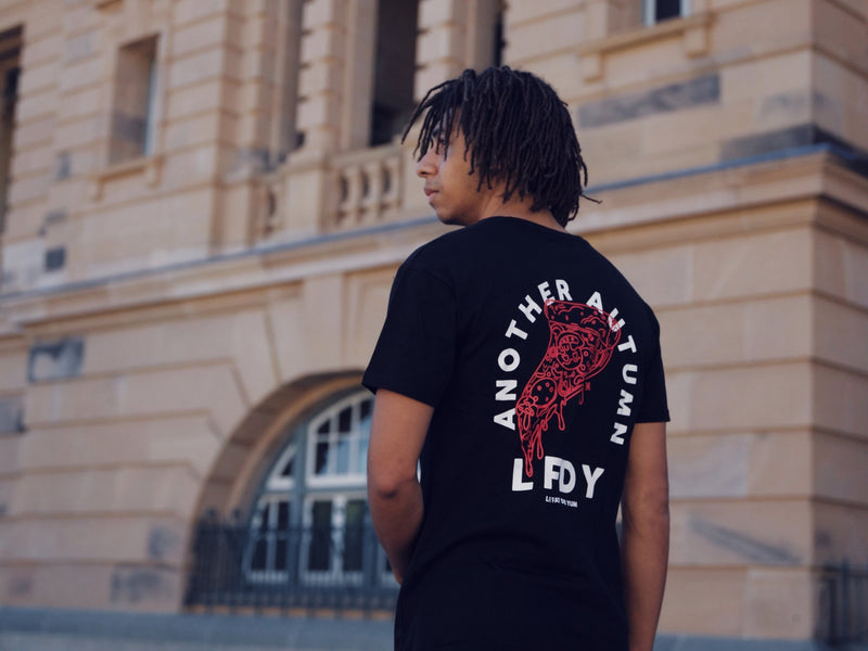 Another Autumn Clothing Co - Another Autumn 'Slice - Black' T-Shirt - T-Shirt - Stock & Supply Stores