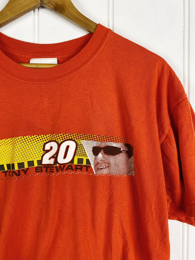 Vintage Nascar - 20 Tony Stewart Orange Cropped Tee - Large