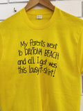 Vintage Tourist - Daytona Beach Yellow Cropped Tee - Small