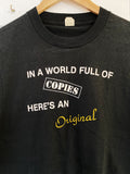 Vintage 50/50 - Copies and Originals Black Cropped Tee - Small