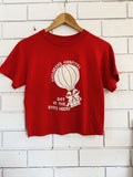 Vintage 50/50 Children's Hospital Cropped Red Tee - Small