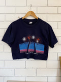 Vintage Tourist - Gateway Arch Navy Cropped Tee - Small