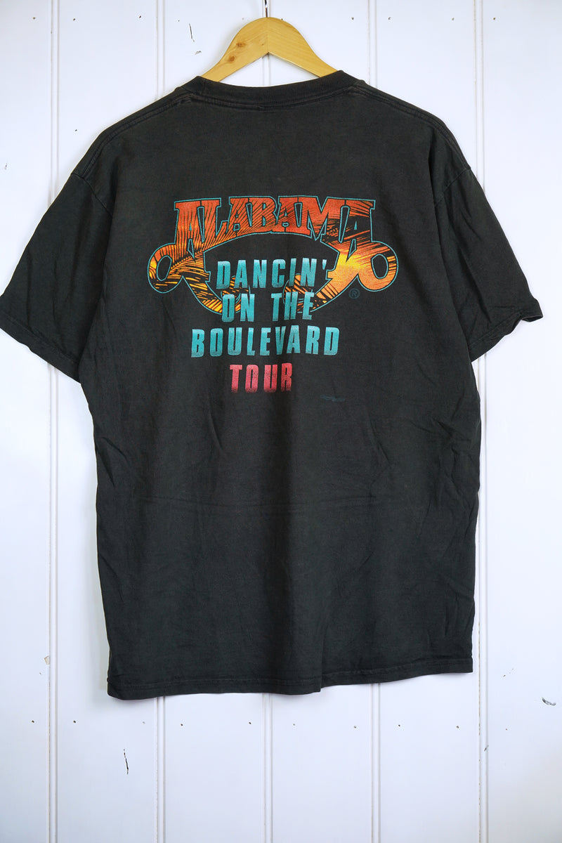 Vintage Music - Alabama Faded Black Tee - Large