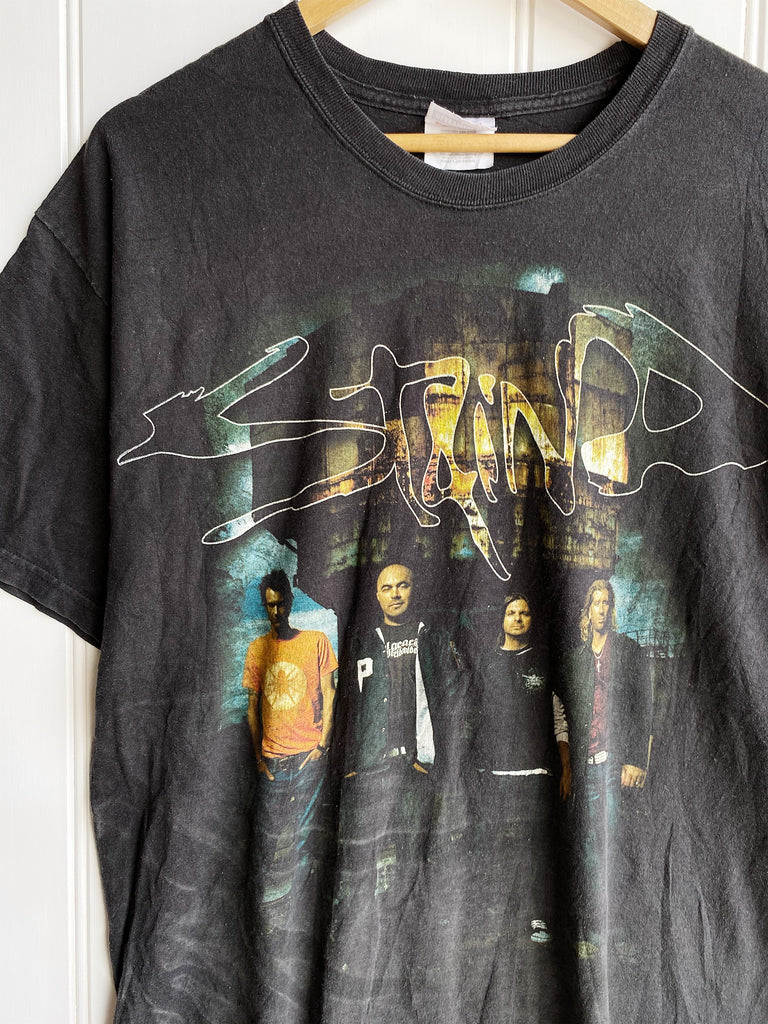 Preloved Music - Staind 2008 Faded Black Tee - Large