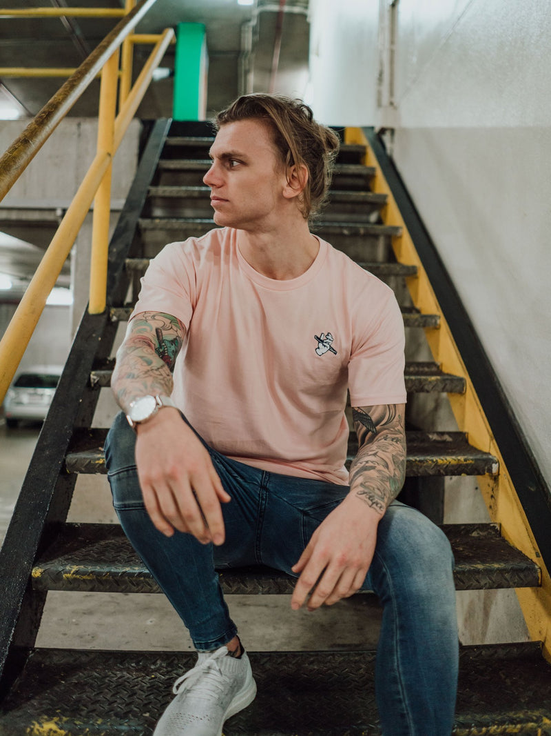 Bolderlines Apparel - Bolderlines Apparel 'Self-Inflicted - Pale Pink' Tee - T-Shirt - Stock & Supply Stores