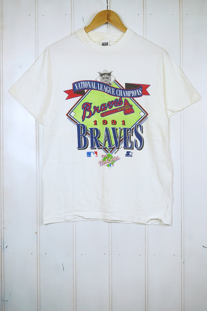 1991 Medium Atlanta Braves World Series Shirt,vintage Atlanta Braves Shirt,90s  Atlanta Braves Shirt,medium Braves Shirt -  Canada